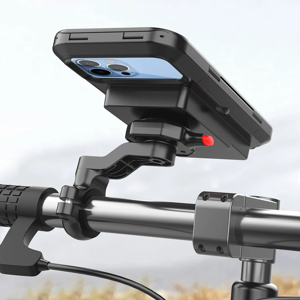 Waterproof Bike Phone Holder With 15W Wireless Charger 