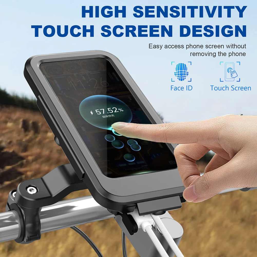 Waterproof Bike Phone Holder With 15W Wireless Charger 