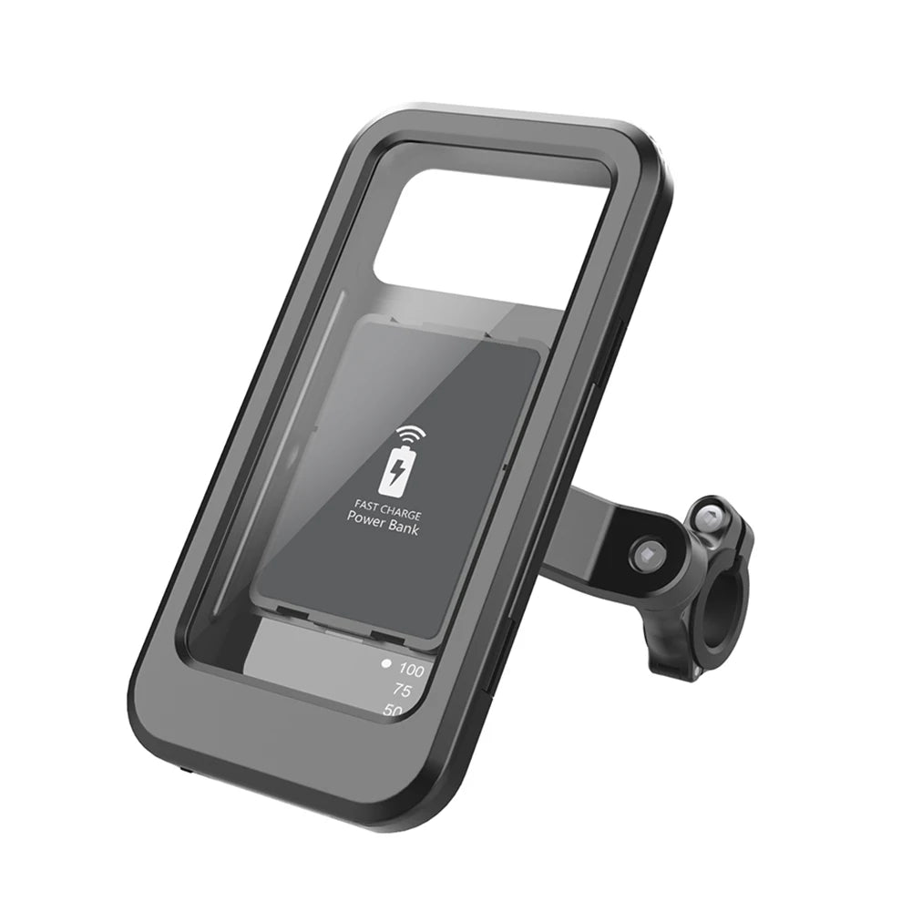 Waterproof Bike Phone Holder With 15W Wireless Charger 