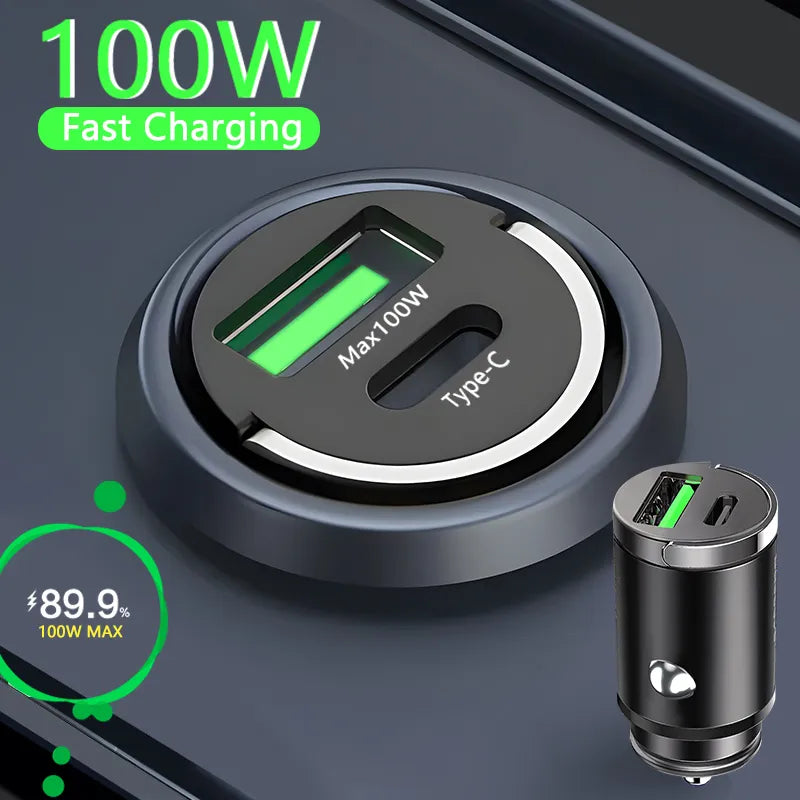 100W Mini Car Fast Phone Charger - Nik&Em