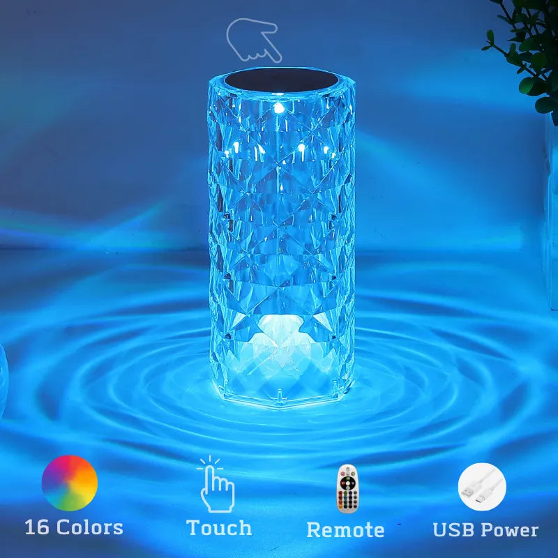 16 Colors LED Crystal Touch Table Lamp - Nik&Em