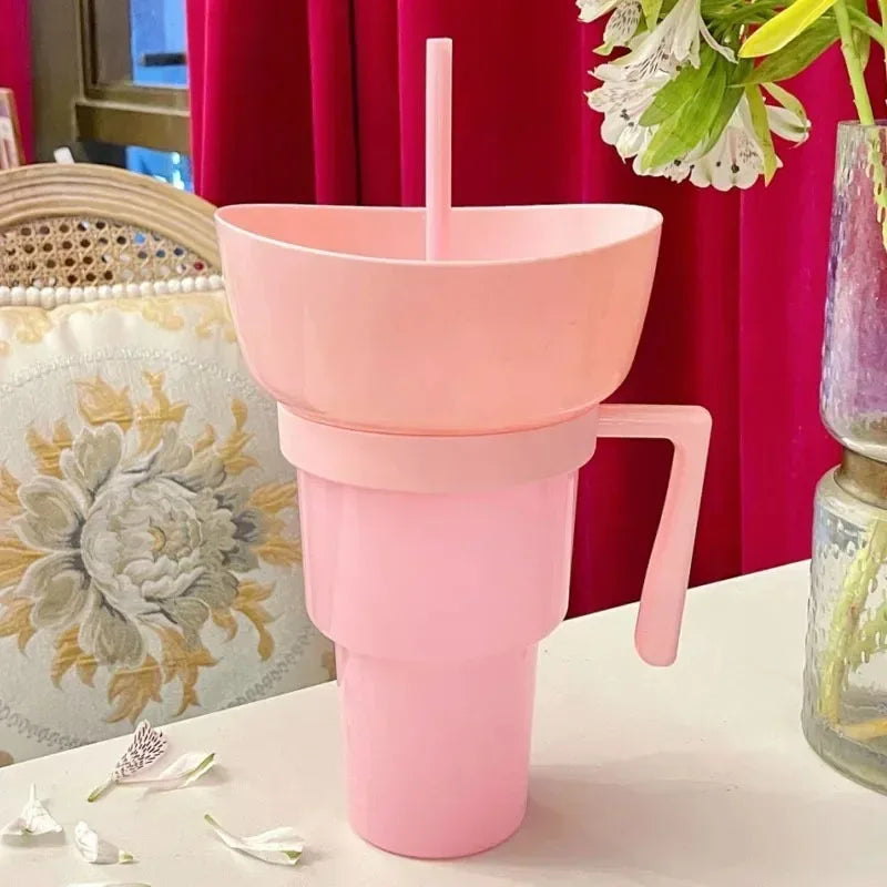 2 in 1 Popcorn Snack Cup 