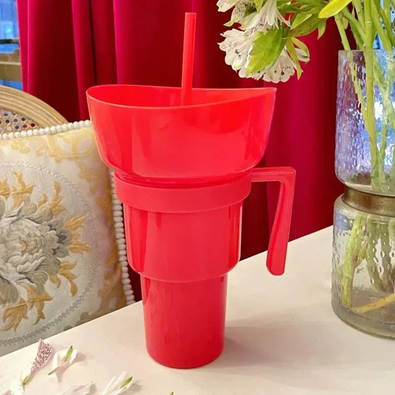 2 in 1 Popcorn Snack Cup 